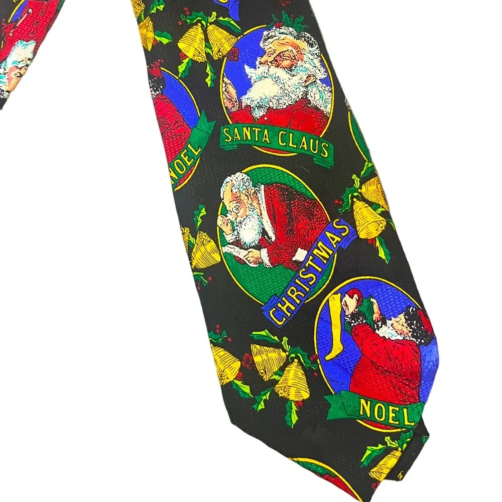 Addiction 100% Silk Vintage Style Santa Christmas Tie